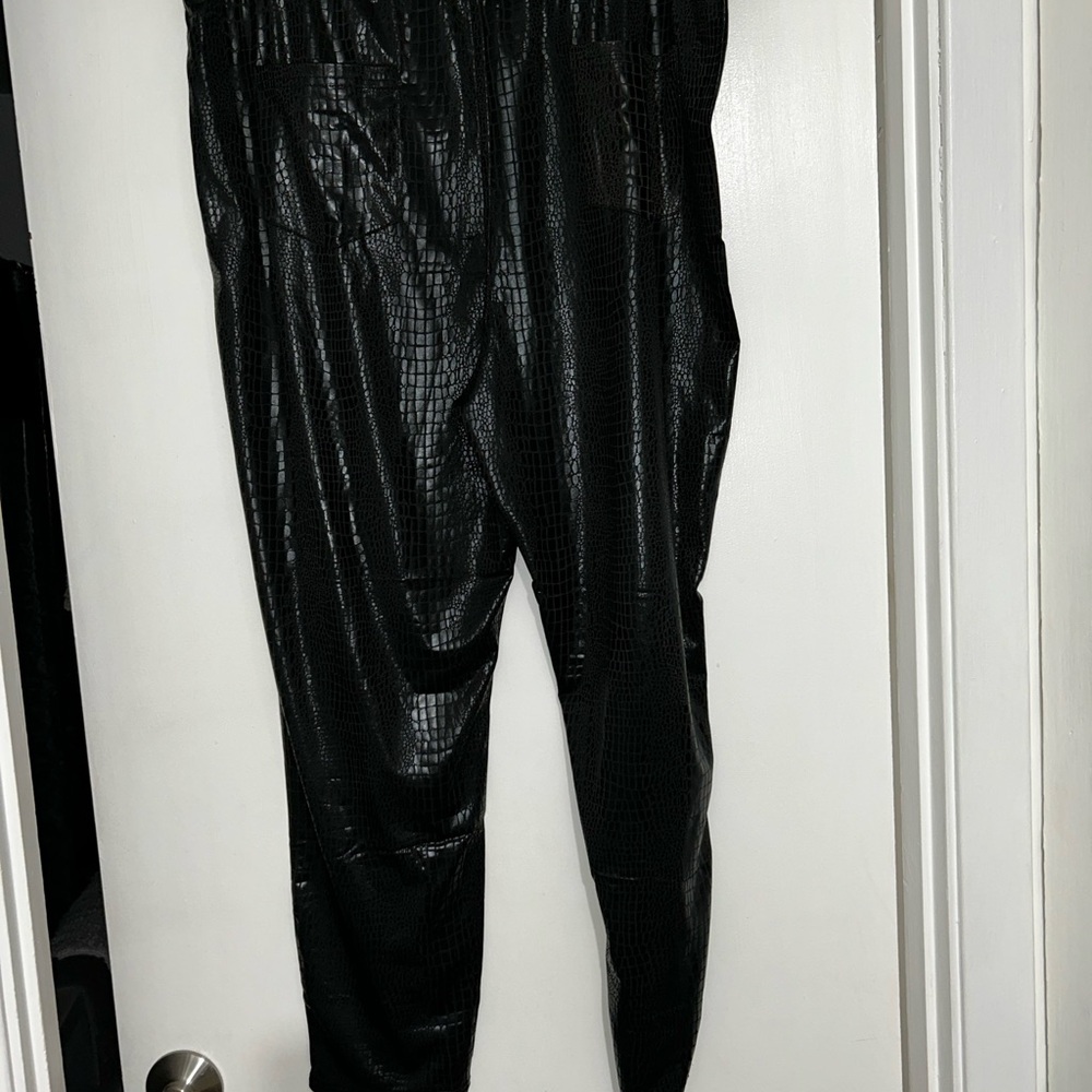 SHEIN Black Textured Pants